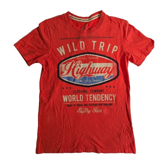 Catamaran Cotton Men's Vintage Short Sleeve Orange T-shirt. Size XS - Picture 1 of 5